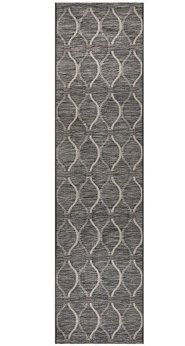 Terrace 5501 Black Runner by Rug Culture-400X80CM - RUNNER