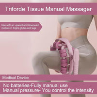 Lymphatic Drainage Massager,Cellulite Massage Roller,Body Sculpting Machine?Thighs Massager, Manual Leg Roller?Relaxing Muscles,360 °28 Wheels Anti Cellulite Roller for Legs (PURPLE)