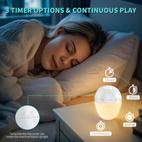 3 in 1 Smart Sound Machine, White Noise Machine with Noise Detection, Night Light, Bluetooth Speaker, Rechargeable Battery, 26 Soothing Sounds and Portable Design for Kids & Adults