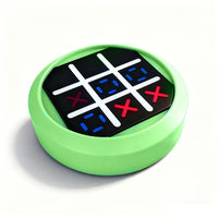4-in-1 Electronic Tic Tac Toe Game: AI Battle, Two-Player Mode, Memory & Speed Challenge | Handheld Portable Game Console, Suitable for Both Kids and Adults (Batteries Not Included)?green?