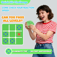 4-in-1 Electronic Tic Tac Toe Game: AI Battle, Two-Player Mode, Memory & Speed Challenge | Handheld Portable Game Console, Suitable for Both Kids and Adults (Batteries Not Included)?green?