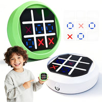4-in-1 Electronic Tic Tac Toe Game: AI Battle, Two-Player Mode, Memory & Speed Challenge | Handheld Portable Game Console, Suitable for Both Kids and Adults (Batteries Not Included)?WHITE?