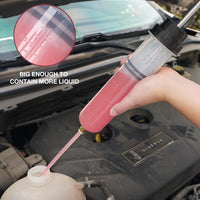 500cc Manual Fluid Extractor Pump – Leak-Free Oil Changer with Dual Rubber Rings, 16-Inch Carbon Steel Shaft, and Two 8-Inch Hoses – Ideal for Brake, Transmission, and Coolant Fluids – Durable Auto Maintenance Tool (Black)