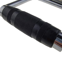 Solid D-Handle Cable Attachment for Home Gym & Cable Machine – Chrome-Finished Steel Bar with Anti-Slip Grip (Black) |