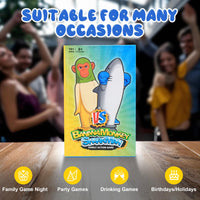 Banana Monkey vs Sharkman Flip Game – Fun Toss & Flip Challenge for Family, Party & Group Play | Other Action Games Available In-Store