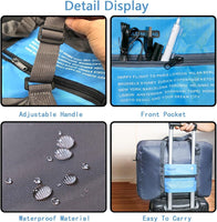 4-Pack Foldable Travel Duffel Bag Set – Compact Carry-On Luggage in Pink, Blue, Green & Orange | Perfect for Family Trips, Gifts & Organized Travel