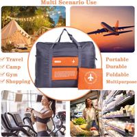 4-Pack Foldable Travel Duffel Bag Set – Compact Carry-On Luggage in Pink, Blue, Green & Orange | Perfect for Family Trips, Gifts & Organized Travel