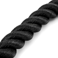 Heavy-Duty Dual-Handle Triceps Rope for Cable Machine – Braided Nylon Fitness Attachment with Rubber Ends (Black)