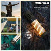 Rechargeable 3-in-1 Camping Light with Mosquito Repellent & Dual Heating – Bright Flashlight, Warm Lantern, Type-C Charging (Army Green)