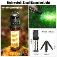 Rechargeable 3-in-1 Camping Light with Mosquito Repellent & Dual Heating – Bright Flashlight, Warm Lantern, Type-C Charging (Army Green)