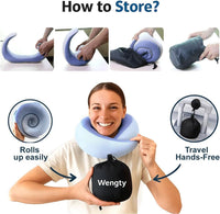 Travel Pillows for Airplanes,Memory Foam Neck Pillow for Traveling,Smooth & Cooling Fabric Plane Pillow for Long Flight,Ideal for Travels,Airplanes,Offices,Cars (Gray, Standard-Broad Fit)