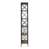 6 Tier Tall Bookshelf, Rustic Brown
