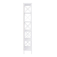 6 Tier Tall Bookshelf, White