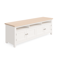 Noosa Entertainment Unit White and Oak 4 Doors and 3 spaces
