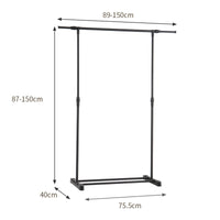 Adjustable Clothes Rack--Back