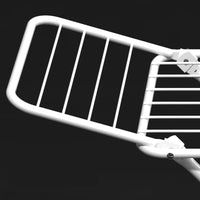 Upgrade Double Wing Floor Folding Drying Rack For Clothes Quilt Towel-White