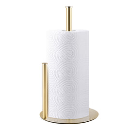 Stainless Steel Double Pole Paper Towel Holder-Gold