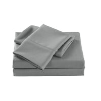 Royal Comfort 2000 Thread Count Bamboo Cooling Sheet Set Ultra Soft Bedding - Single - Mid Grey