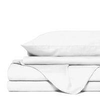 Royal Comfort 4 Piece 1500TC Sheet Set And Goose Feather Down Pillows 2 Pack Set - Queen - White