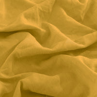 Royal Comfort Flax Linen Blend Sheet Set Bedding Luxury Breathable Ultra Soft - King - Mustard Gold