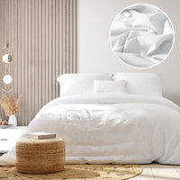 Royal Comfort 100% Jersey Cotton Quilt Cover Set Ultra Soft Bedding Luxurious - King - White