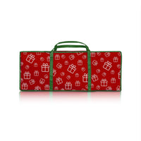 Santa's Helper Printed Christmas Paper Storage Bag With 5 Rolls and Scissors Set