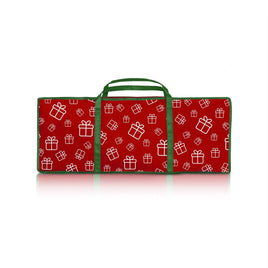 Santa's Helper Printed Christmas Paper Storage Bag With 5 Rolls and Scissors Set