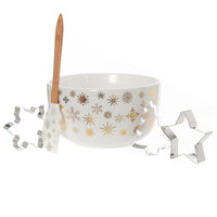 Bread and Butter Electroplate Snowflake Mini Mix Bowl Set - Gold