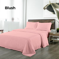 Royal Comfort Bamboo Blended Sheet & Pillowcases Set 1000TC Ultra Soft Bedding - King - Blush