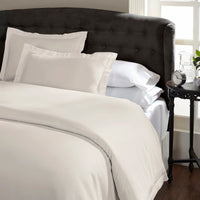 Ddecor Home 1000 Thread Count Quilt Cover Set Cotton Blend Classic Hotel Style - King - Pebble