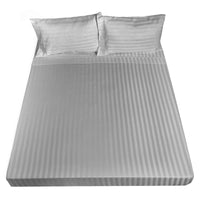 Royal Comfort 1200TC Sheet Set Damask Cotton Blend Ultra Soft Sateen Bedding - Queen - Silver