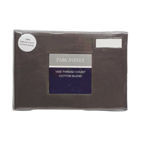 Park Avenue 1000TC Cotton Blend Sheet & Pillowcases Set Hotel Quality Bedding - Single - Charcoal