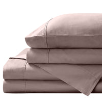 Royal Comfort 1500 Thread Count Cotton Rich Sheet Set 4 Piece Ultra Soft Bedding - King - Stone