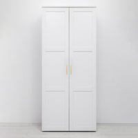 STOCKHOLM STORAGE CUPBOARD HAMPTONS - WHITE - SCANDI BRASS