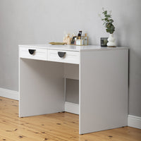 ODESSA DESK - WHITE - HAMPTONS - HALF MOON BLACK