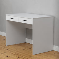 ODESSA DESK - WHITE - SLIM - OVAL BLACK