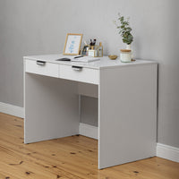 ODESSA DESK - WHITE - VJ PANEL - PULL BLACK