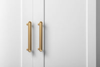 STOCKHOLM UNIVERSAL STORAGE CUPBOARD - HAMPTONS - DECO GOLD HANDLE