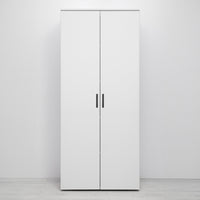 STOCKHOLM STORAGE CUPBOARD SLIM - WHITE - OVAL BLACK