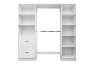 BASEL WALK IN WARDROBE KIT  - WHITE - HAMPTONS - OVAL BLACK