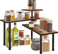 3-Tier Wooden Corner Shelf Kitchen Spice Rack Organiser Home Storage & Organisation