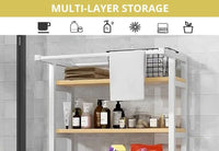 CARLA HOME 3-Tier Over Washing Machine Storage Rack Laundry Shelf Organizer for Bathroom or Toilet (White)