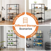 CARLA HOME 4-Tier Adjustable Metal Storage Shelves Wire Rack Organizer for Kitchen, Pantry, Bathroom or Laundry Room (60cm W x 40cm D x 140cm H)