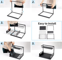 CARLA HOME 2 Pack Under Sink Organiser with Sliding Drawers for Kitchen & Bathroom