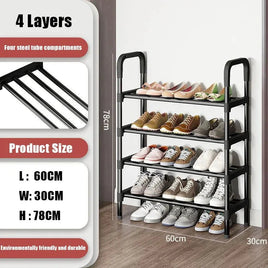 4-Layer Multi-Function Shoe Rack Space Saver