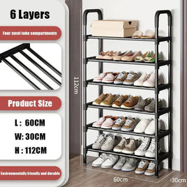 6-Layer Multi-Function Shoe Rack Space Saver