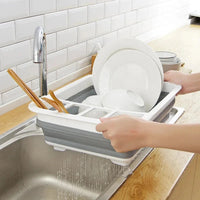 Foldable Kitchen Dish Rack Storage Tray
