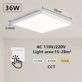 Smart LED Ceiling Lamp: App & Voice Control