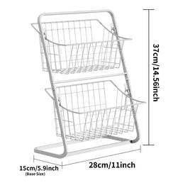 Fruit Vegetable Kitchen Storage Rack White