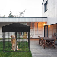 Small Outdoor Dog Kennel Pet Cage with Roof Cover 125x120x165cm